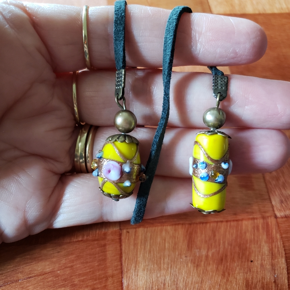 Yellow  Lampwork Bookmark - Picture 2 of 4